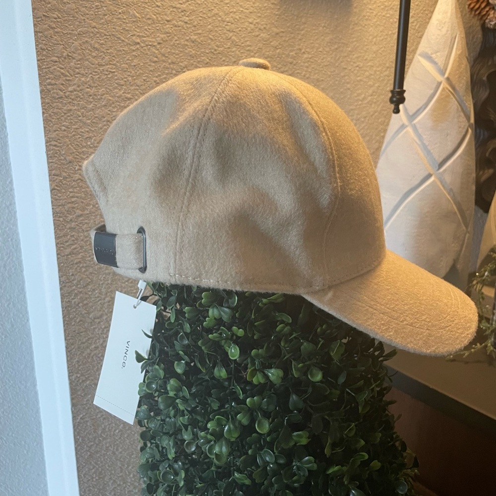 Women’s Vince Tan Cashmere Baseball Hat Cap NWT
